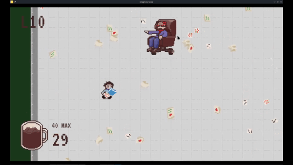 The Last Sip — fighting the CEO at wave 10; click to play in your browser